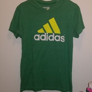 Adidas woman v neck tee Large